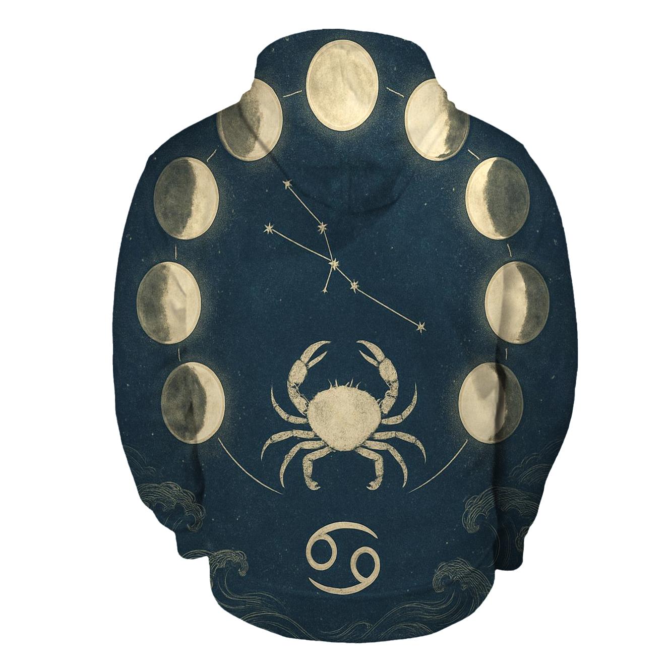 Cancer Moon Phase Cycle heavyweight hoodies