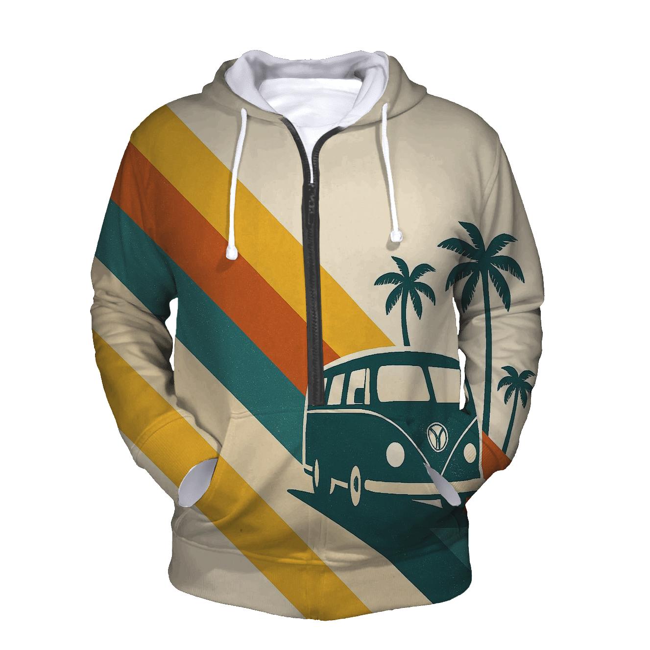 Funky Roadtrip Chevron graphic hoodies