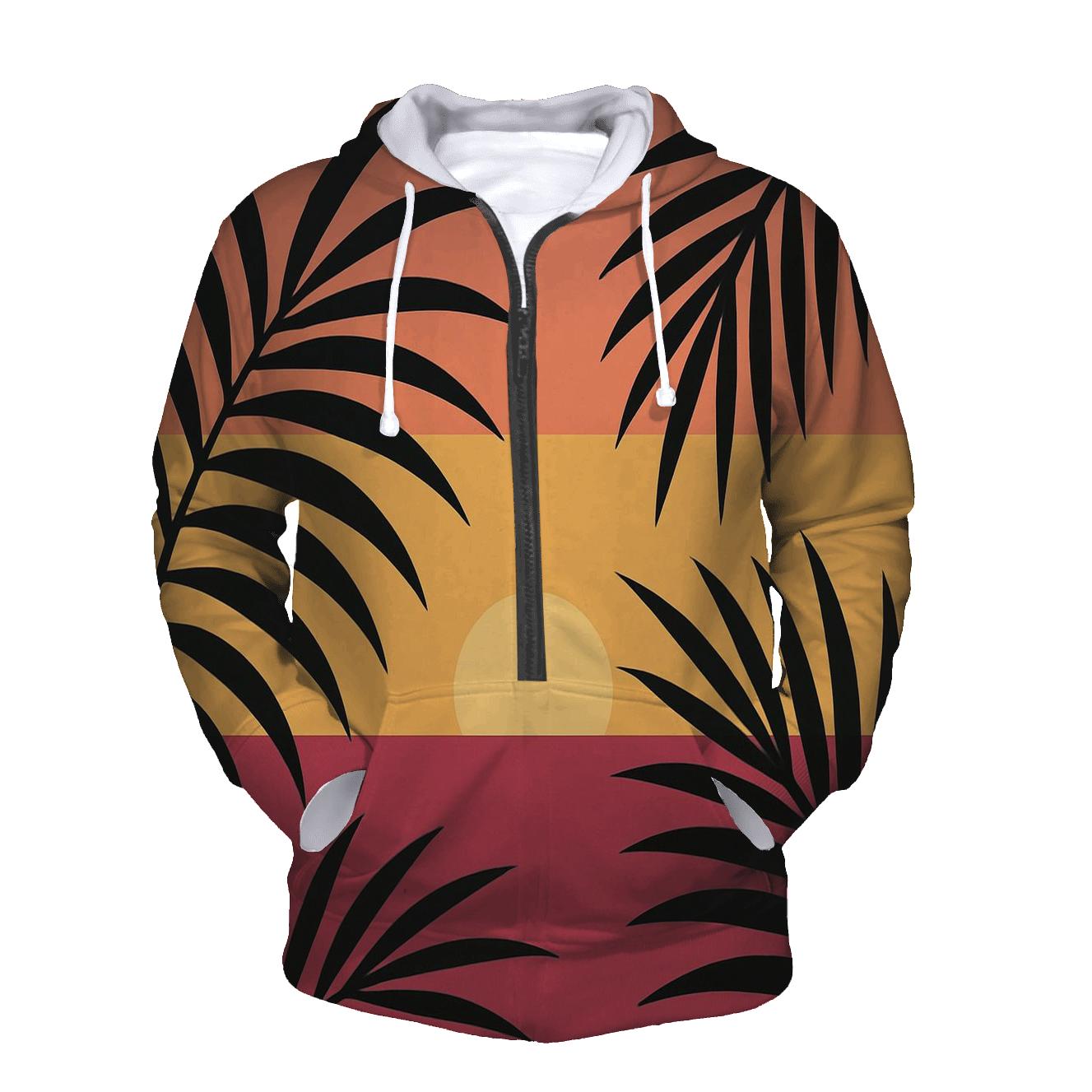 Sunset Palm Lines hoodie styles