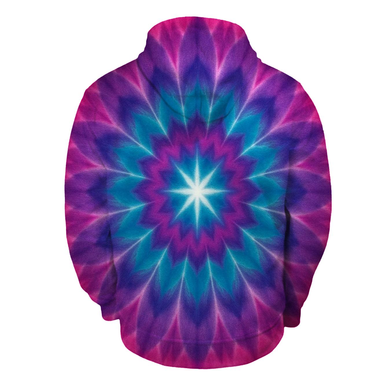 Mandala Sunburst Magenta printed hoodies