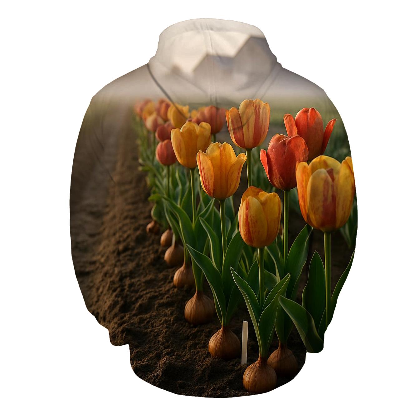 Heirloom Tulip Field Record embroidered hoodies