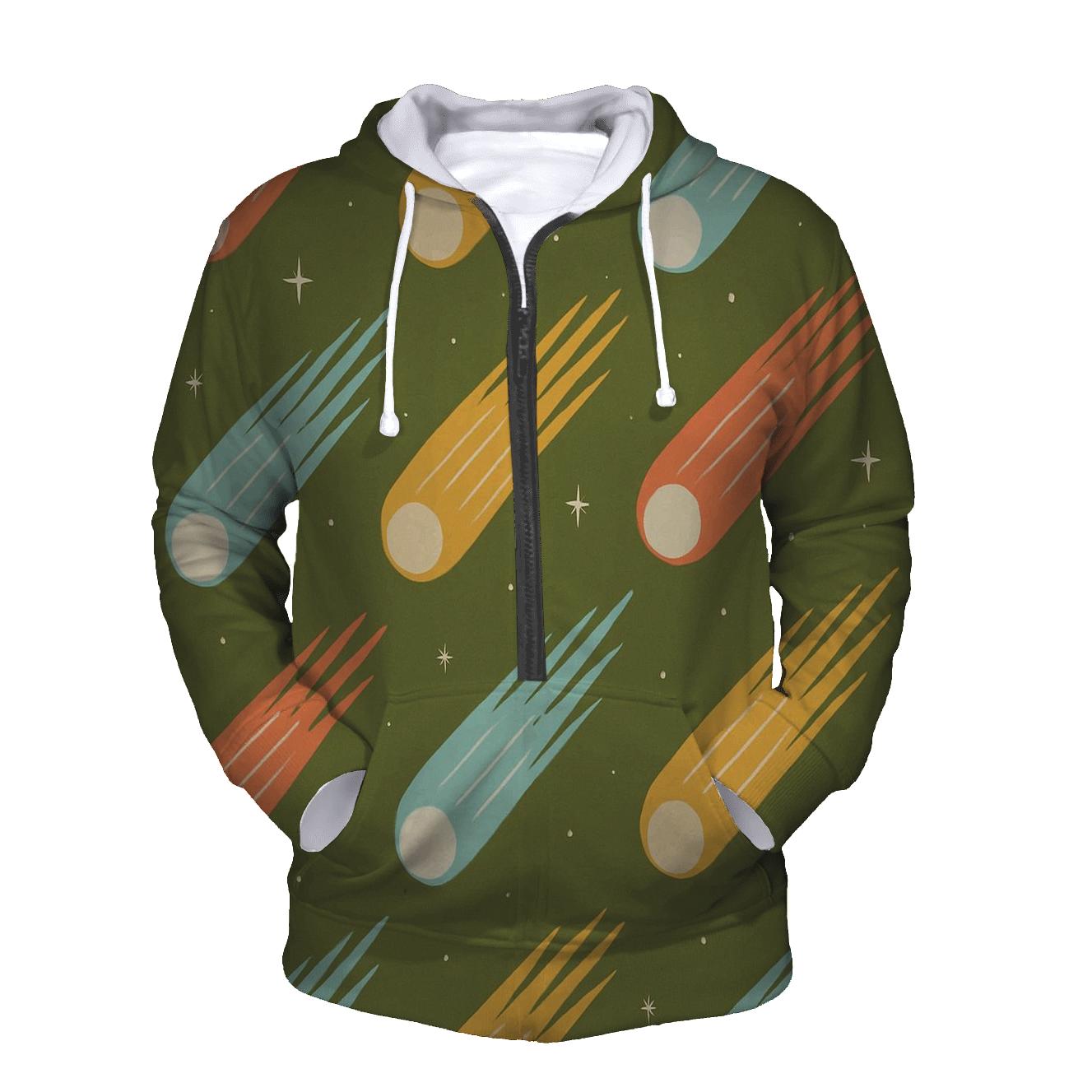 Comet Fan Overprint heavyweight hoodies