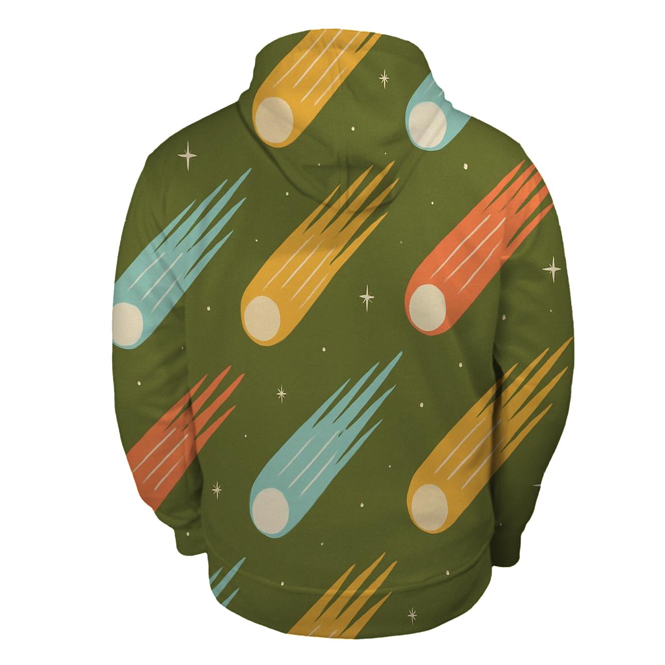 Comet Fan Overprint heavyweight hoodies