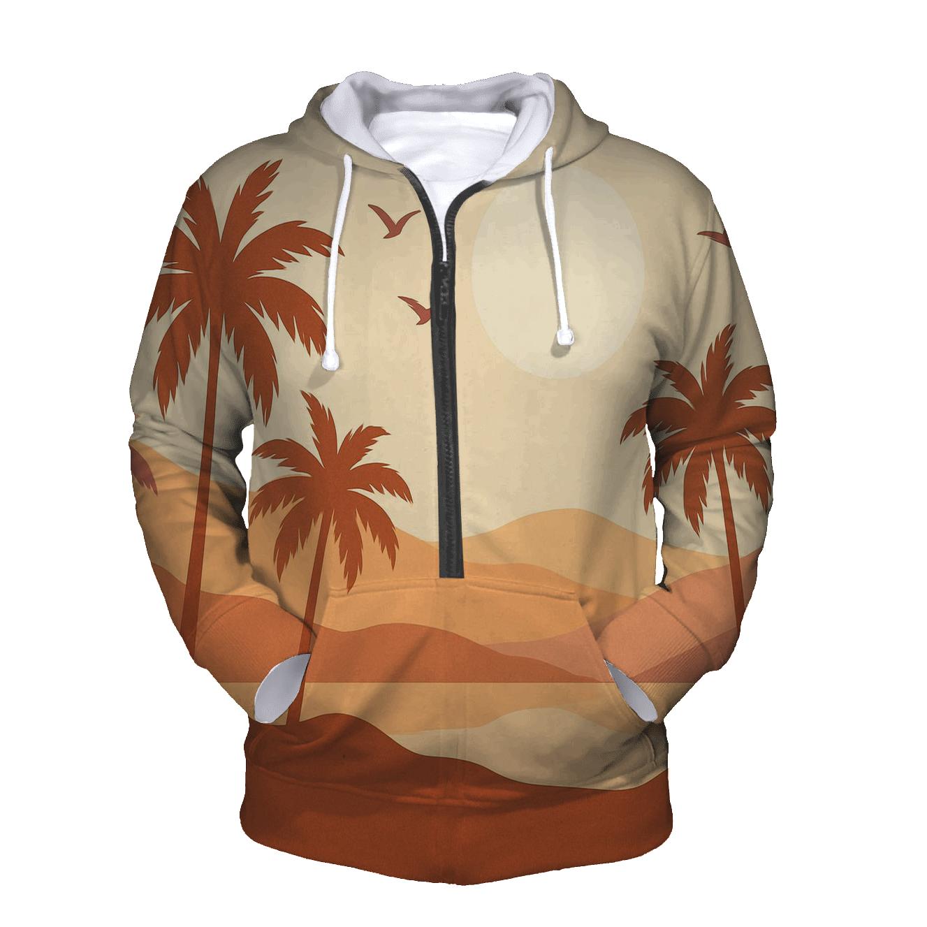 Amber Horizon Silhouettes pullover hoodies