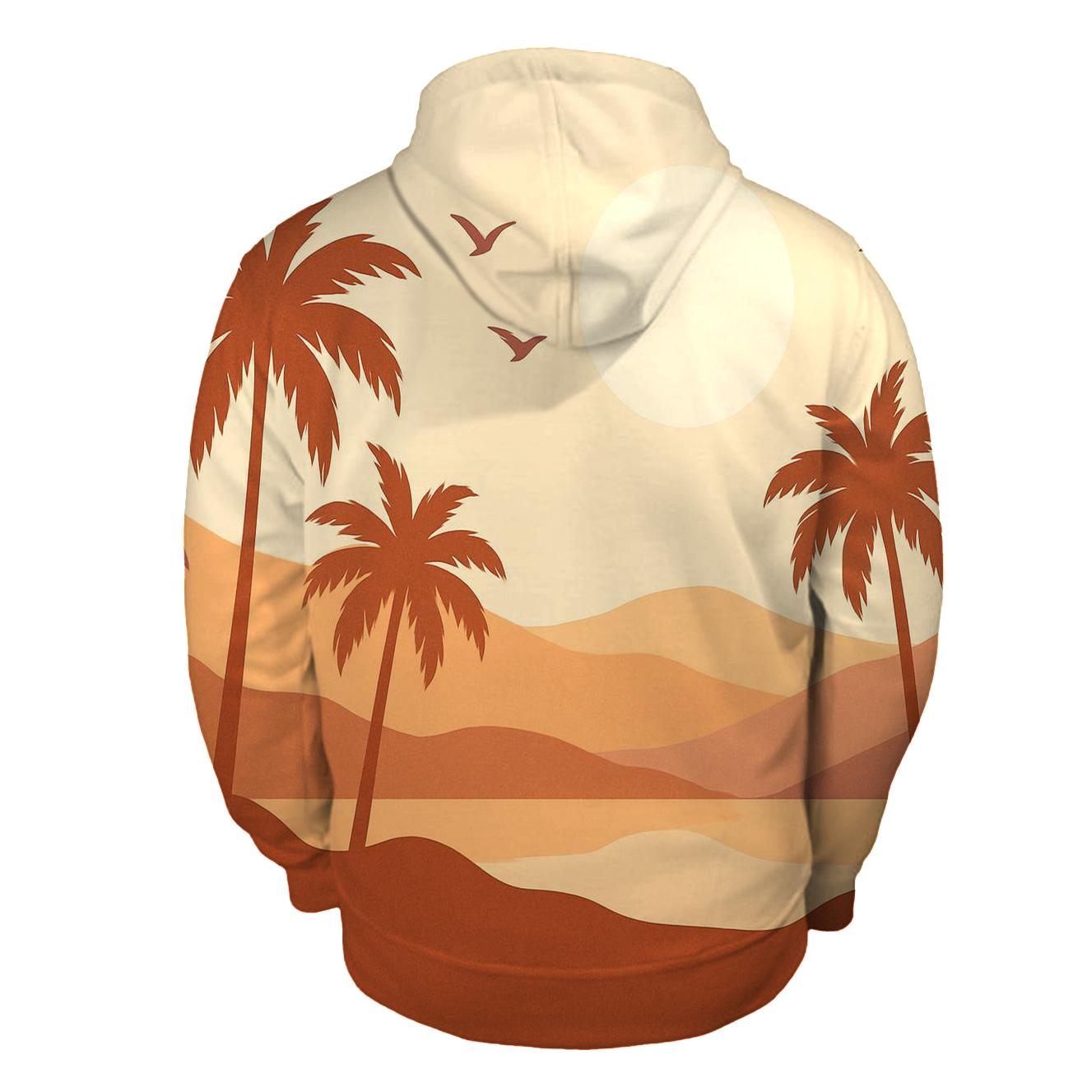 Amber Horizon Silhouettes pullover hoodies