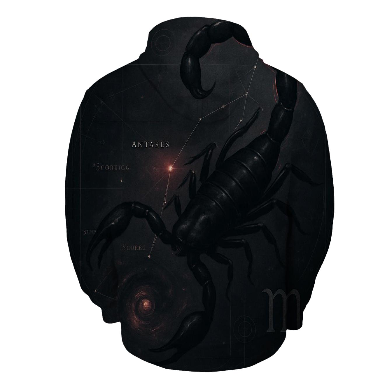 Scorpio Galactic Scorpion Design embroidered hoodies
