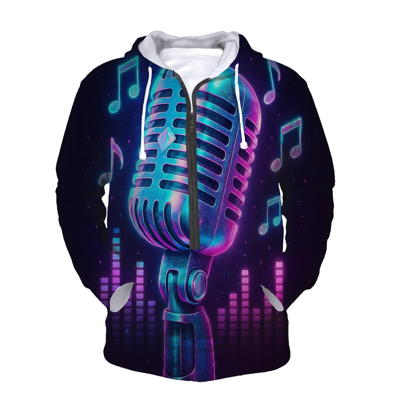 Microphone Neon Pulse custom hoodies