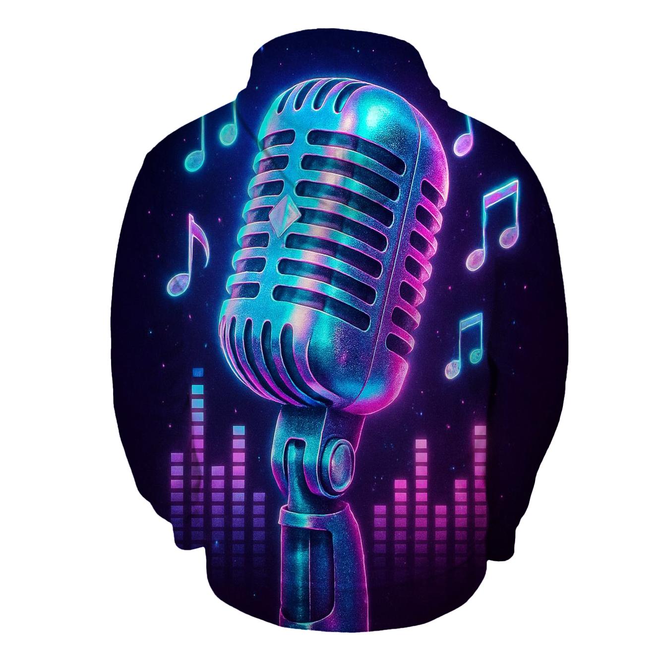 Microphone Neon Pulse custom hoodies