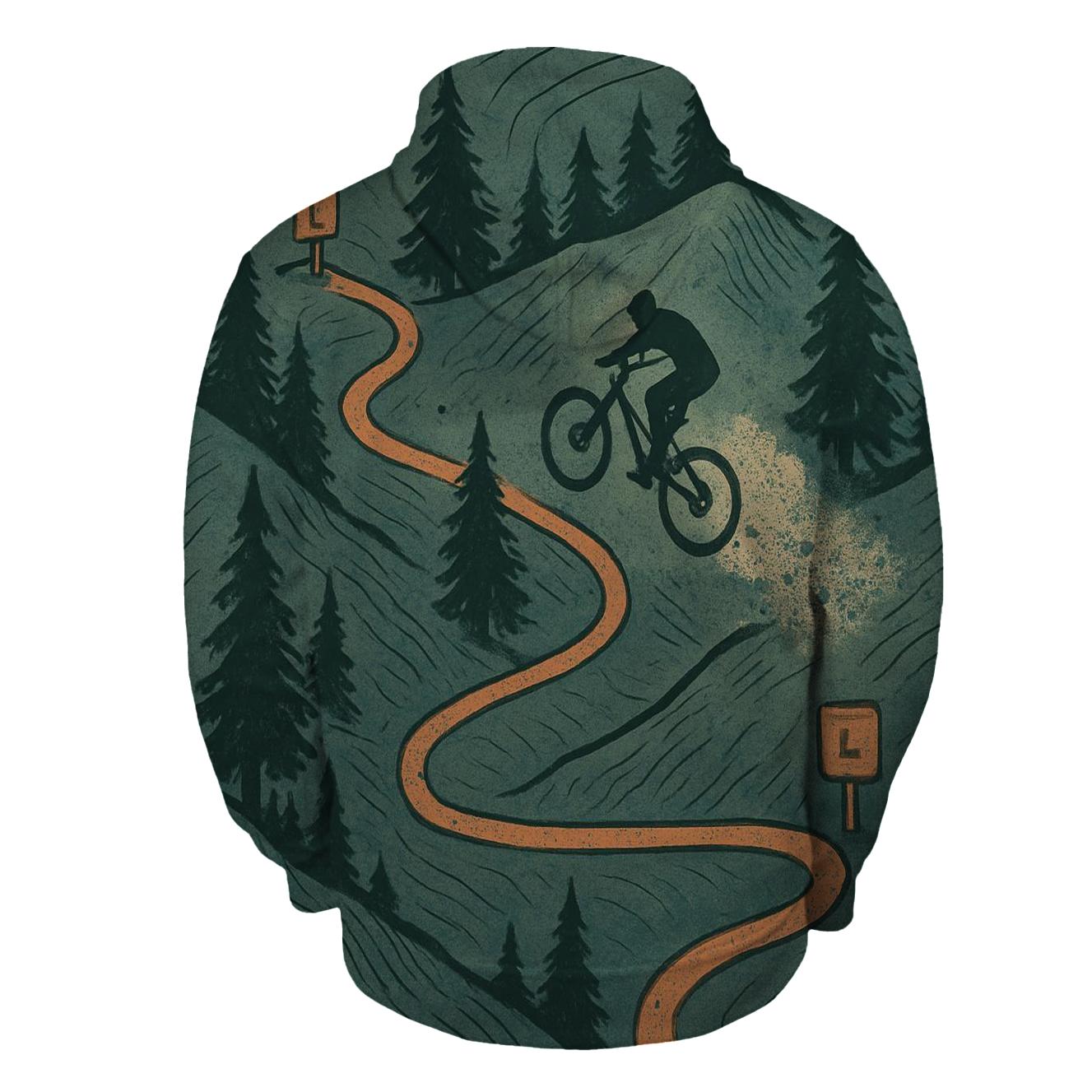 Mountain Biking Trail Map hoodie styles