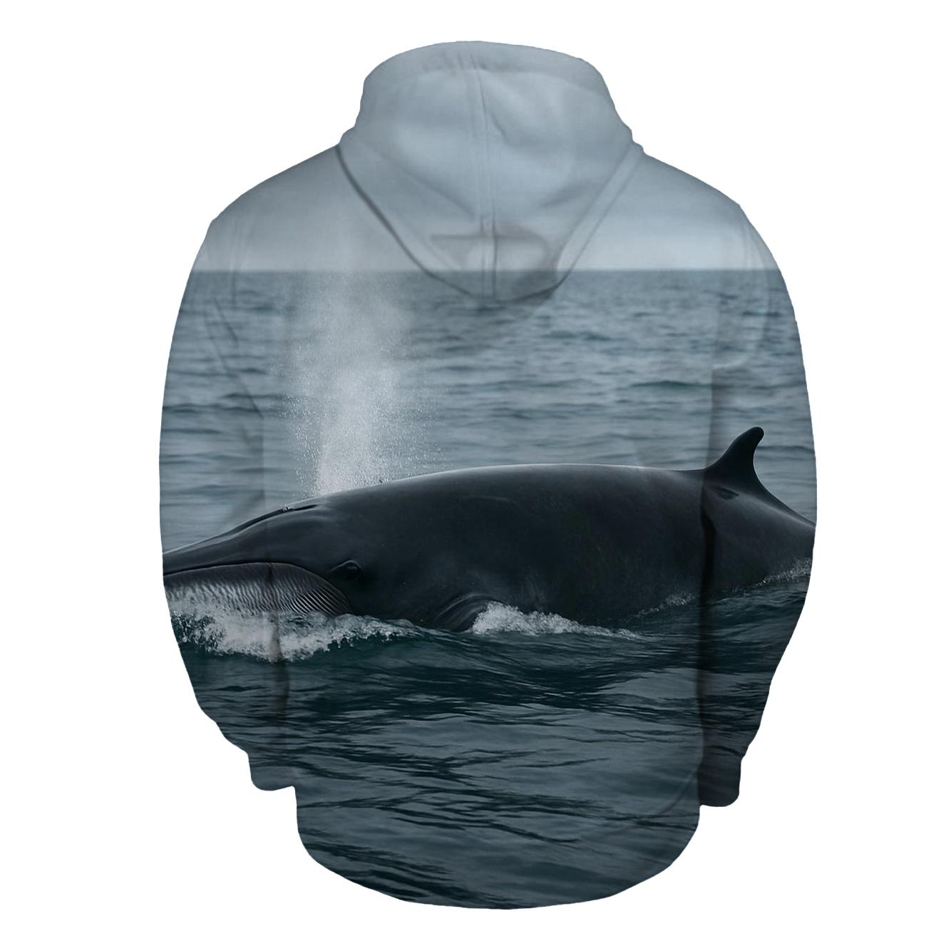 Pelagic Chase — Minke Whale printed hoodies