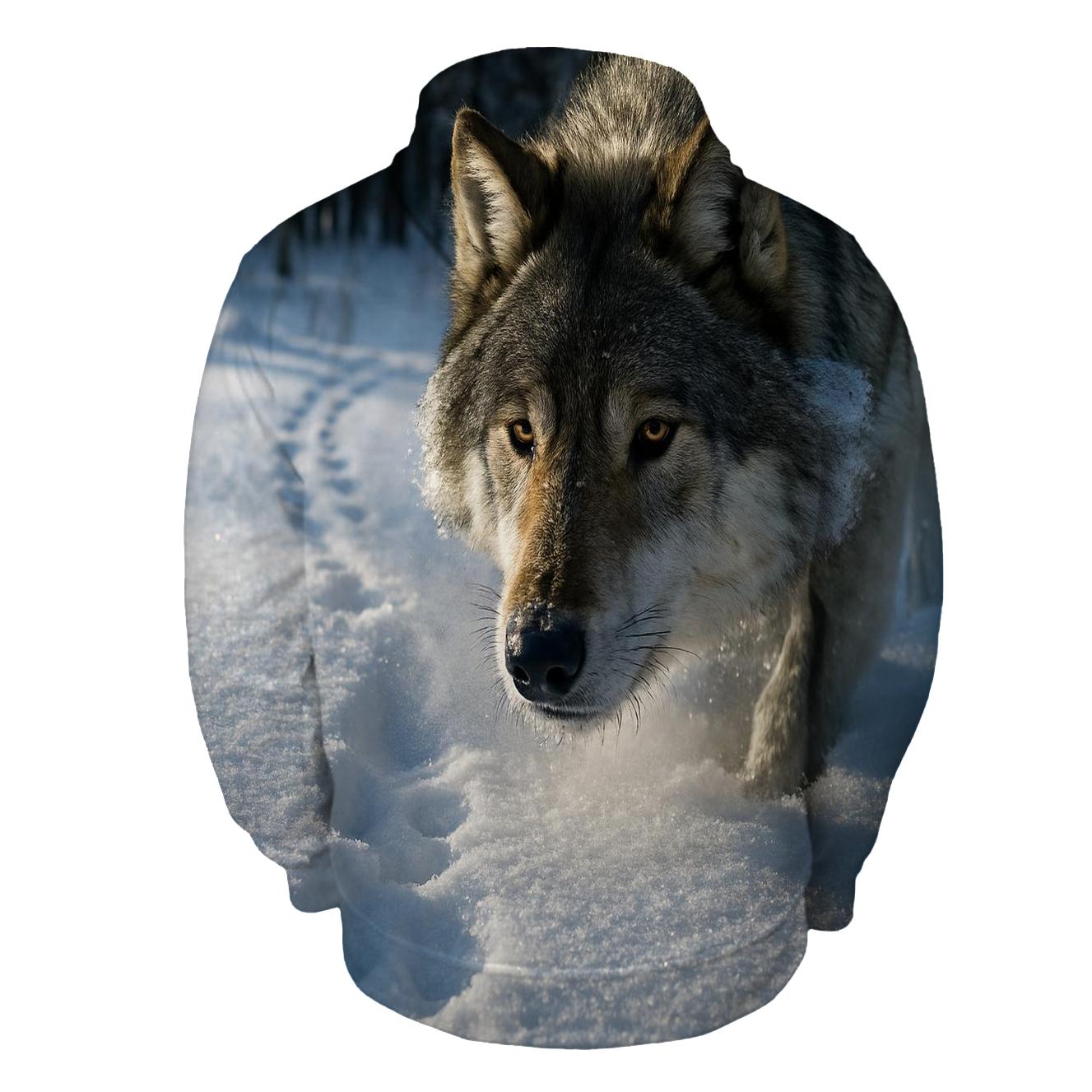 Snow Trail Tracking Study embroidered hoodies