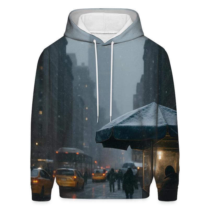 Snowfall On Midtown Avenues designer hoodies