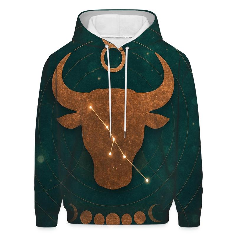 Mystic Taurus Bull Glyph Design graphic hoodies