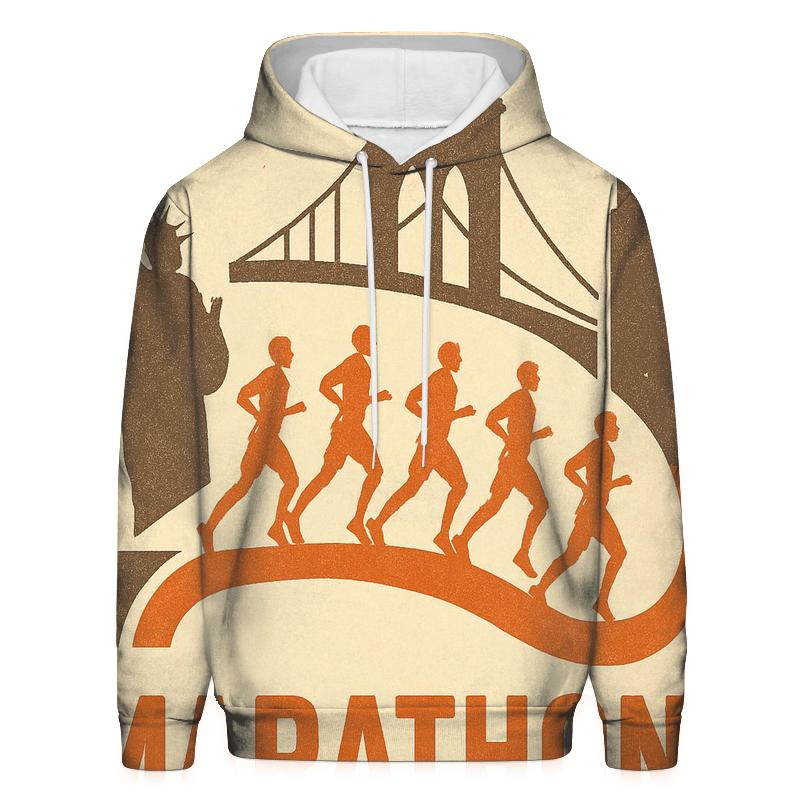 Vintage Marathon Route pullover hoodies