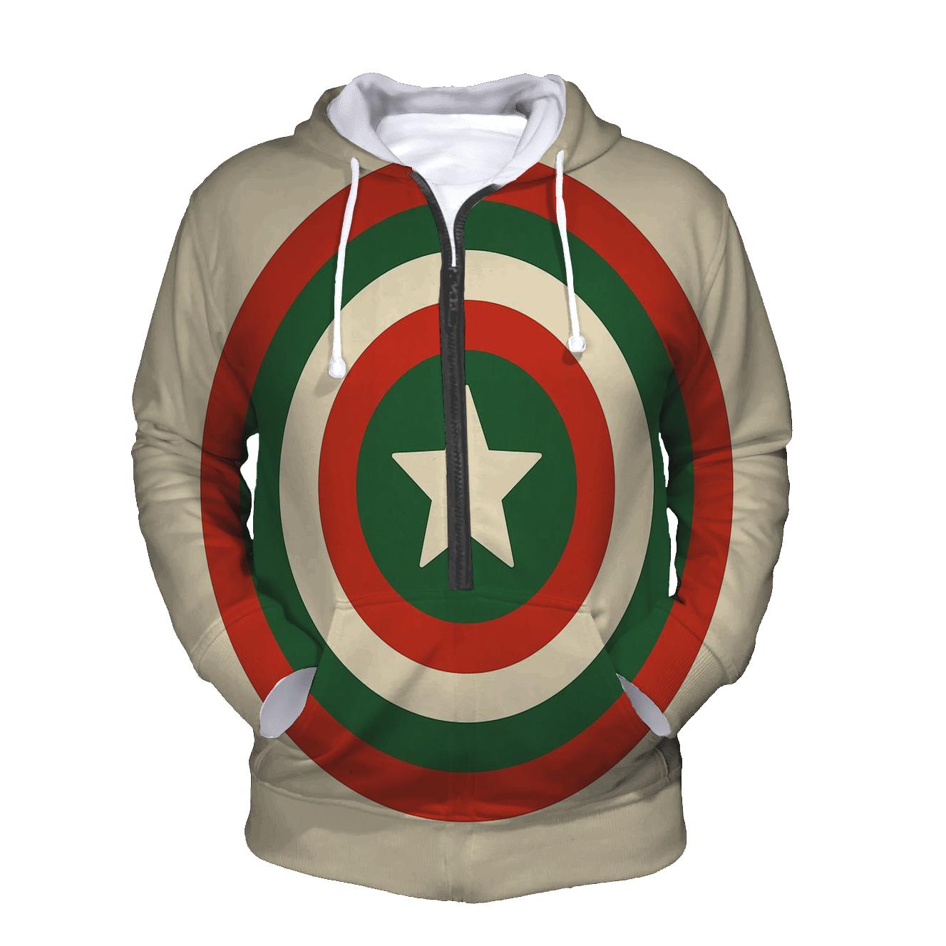 Concentric Ornament Rings printed hoodies