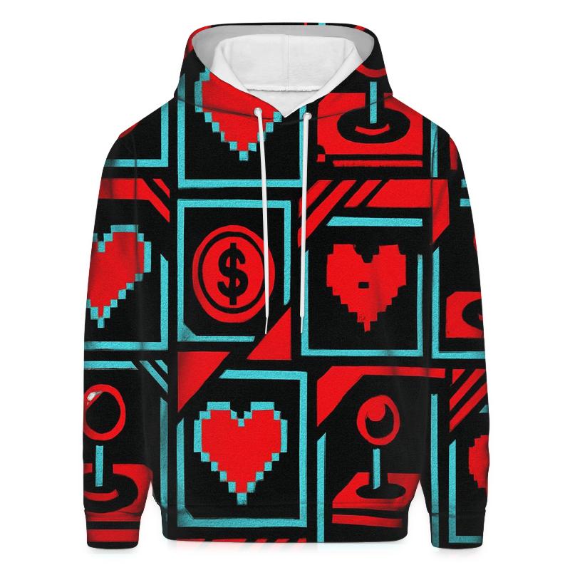 Retro Arcade Blast hoodie styles