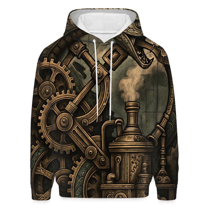 Mechanical Ouroboros Engine printed hoodies