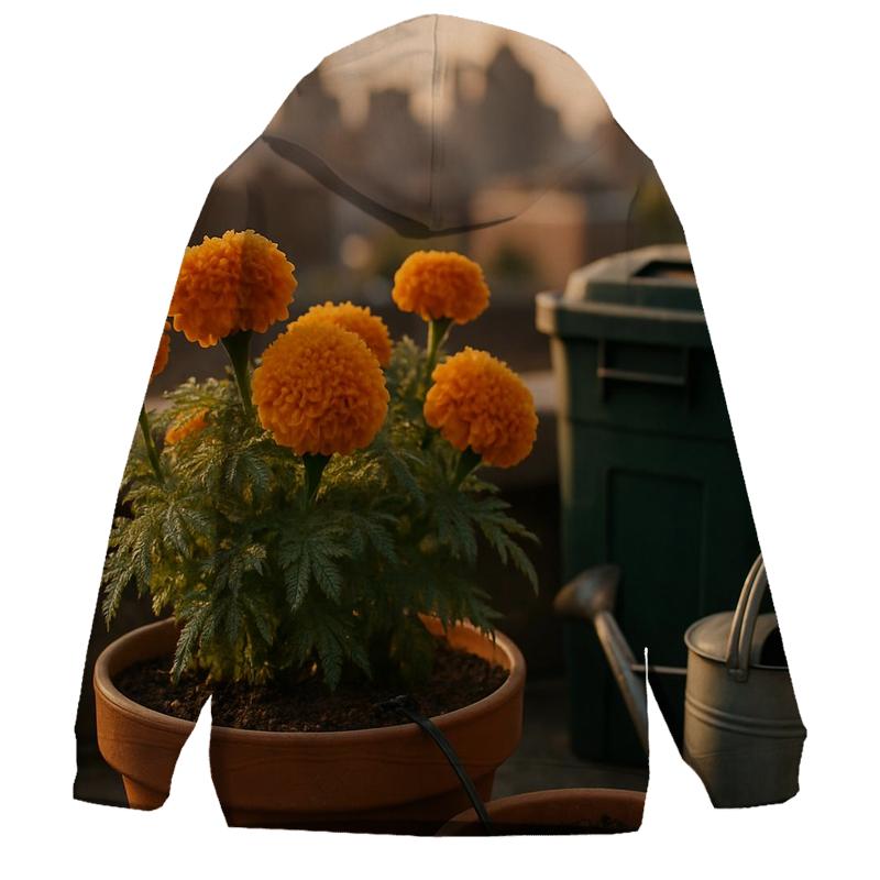 Urban Roof Garden Marigold Patch lightweight hoodies