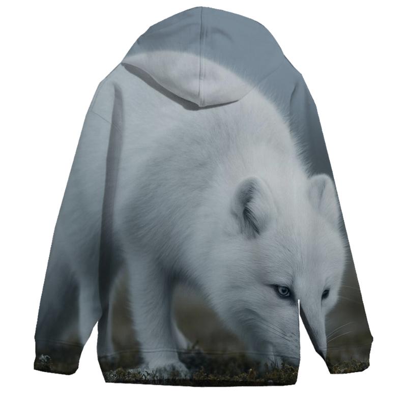 Tundra Forage — Arctic Fox pullover hoodies