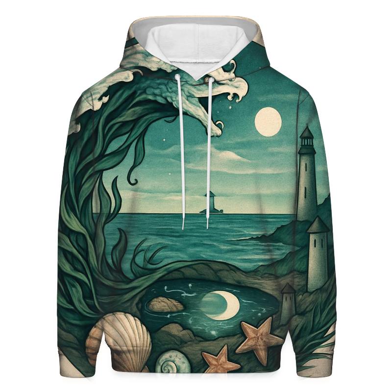 Oceanic Tide Ouroboros graphic hoodies