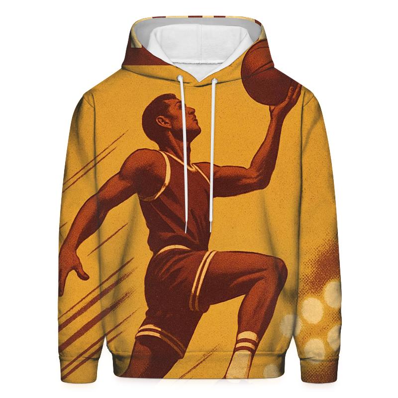 Retro Court Basketball heavyweight hoodies