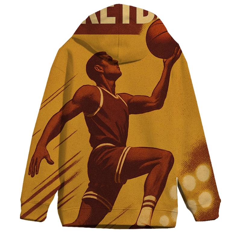Retro Court Basketball heavyweight hoodies