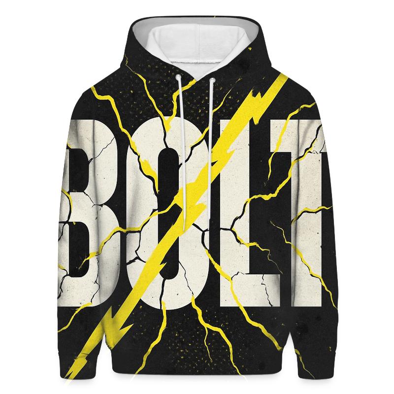 Bold Typeface Lightning hoodie designs