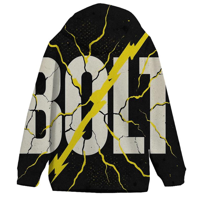 Bold Typeface Lightning hoodie designs