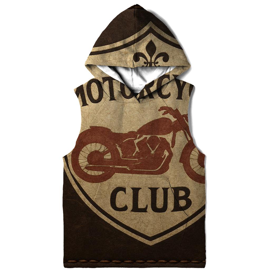 Worn Leather Motorcycle Crest heavyweight hoodies