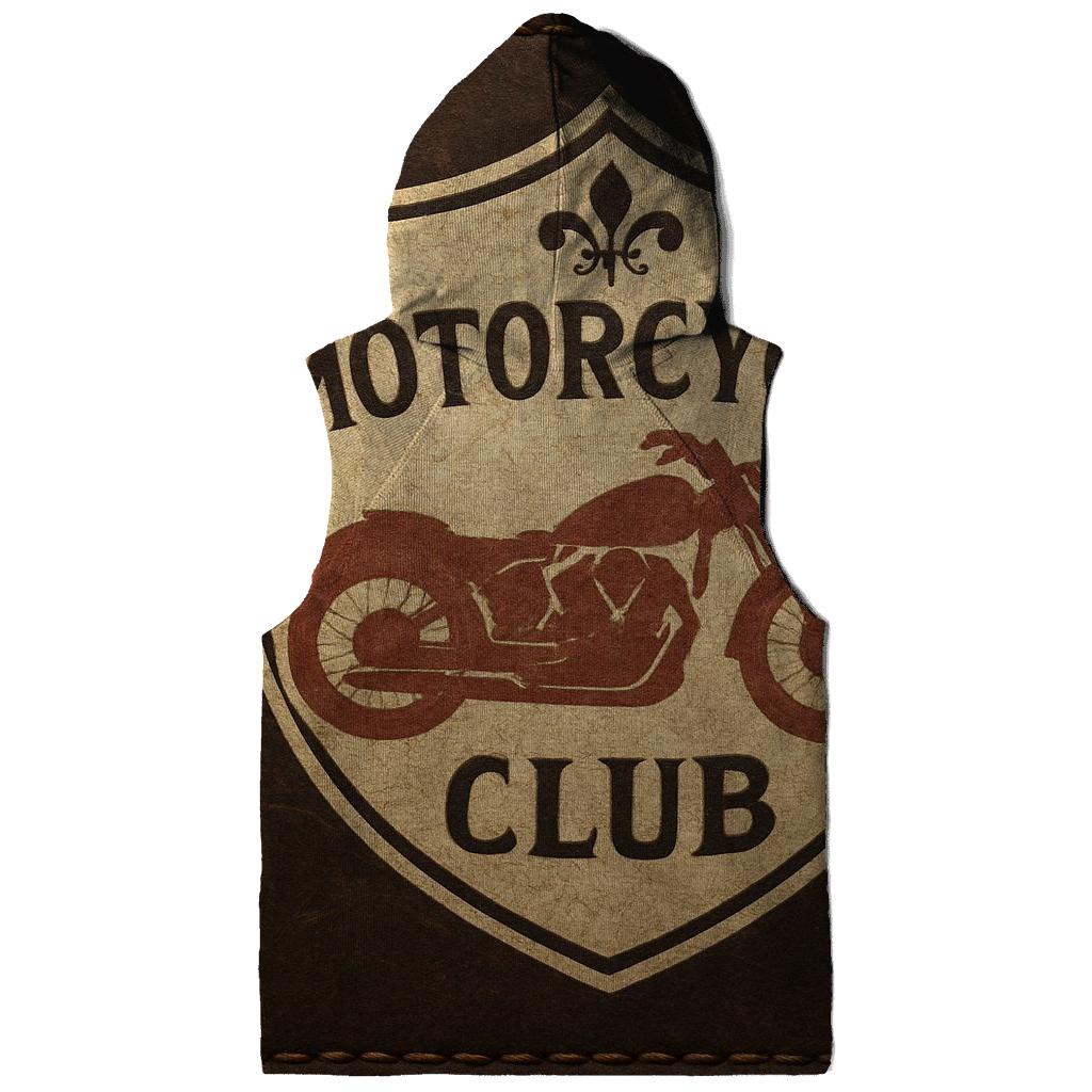 Worn Leather Motorcycle Crest heavyweight hoodies