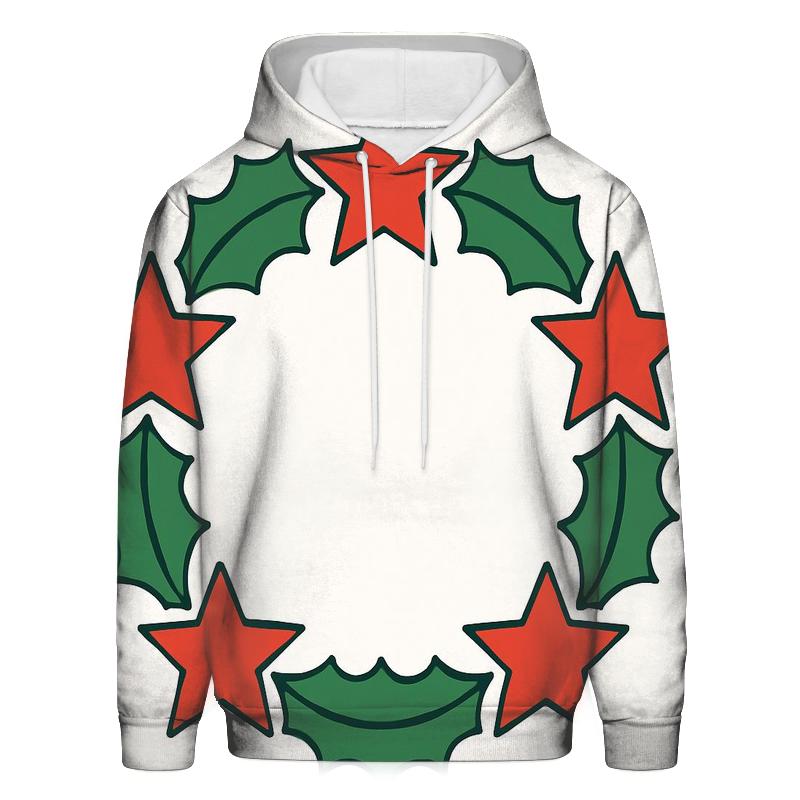 Wreath Of Geometric Stars premium hoodies