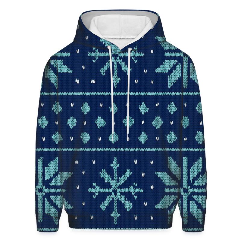 Festive Snowflake Brickwork Design zip-up hoodies