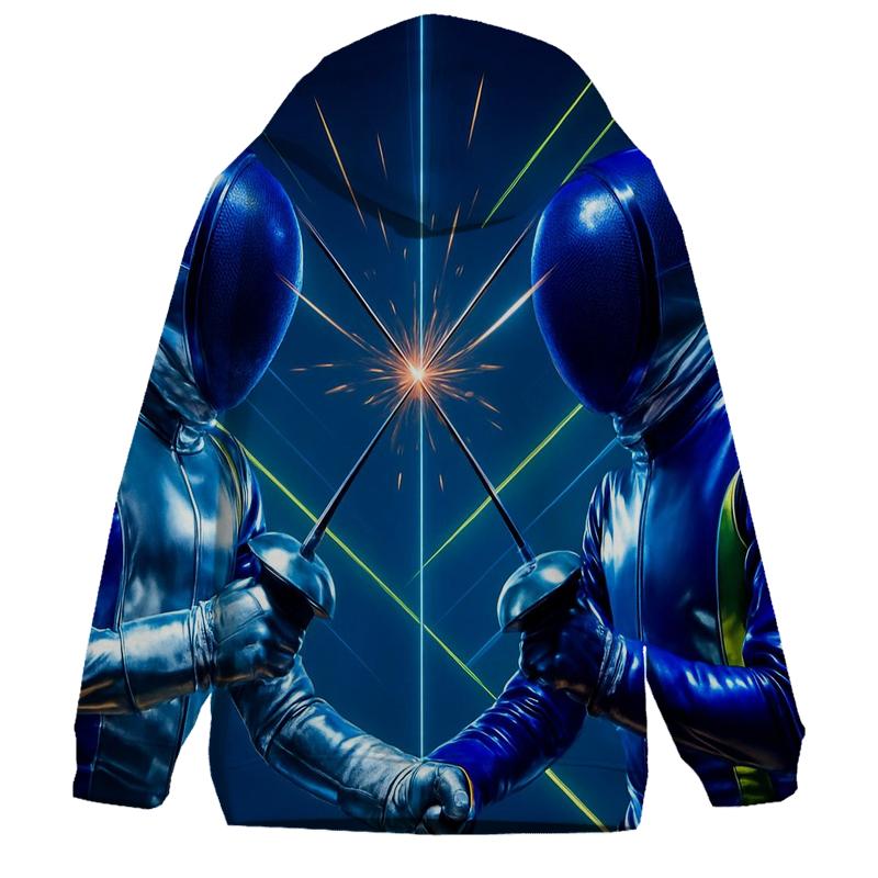 Futuristic Fencing Duel hoodie styles