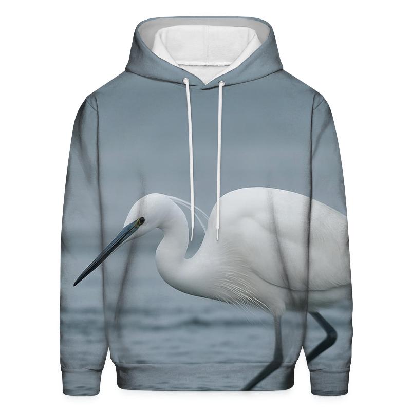 Wader Sweep — Little Egret lightweight hoodies