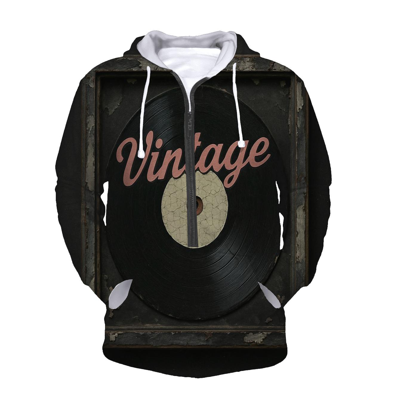 Distressed Vinyl Record Shop Sign designer hoodies