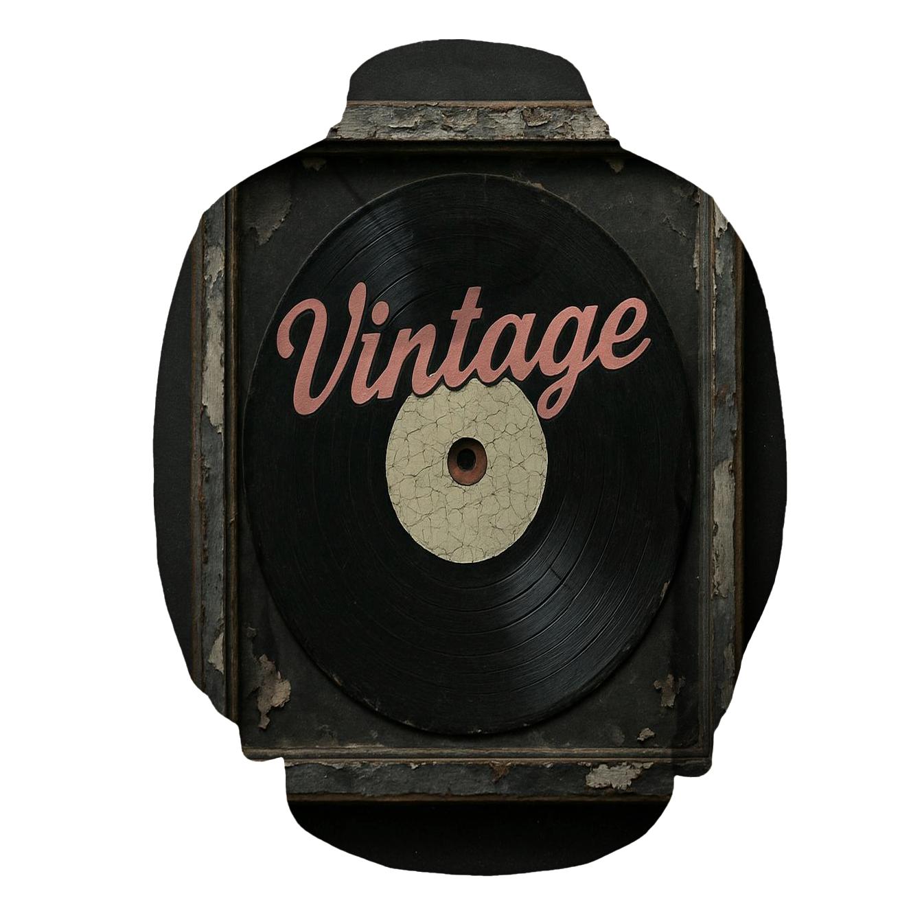 Distressed Vinyl Record Shop Sign designer hoodies