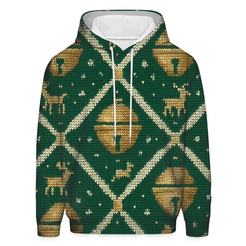 Sleigh Bell Crisscross Design designer hoodies