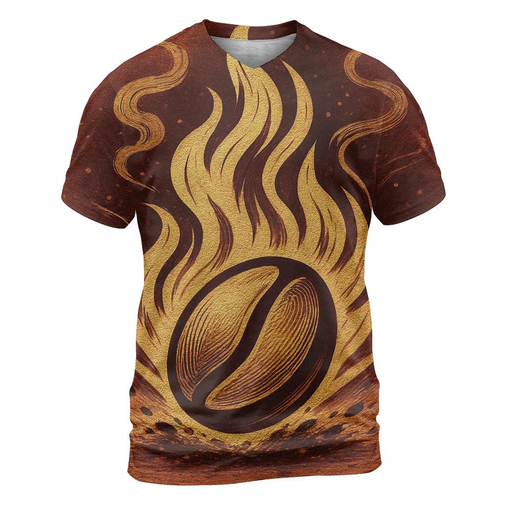 Roast Flame Emblem vibrant all-over design tees