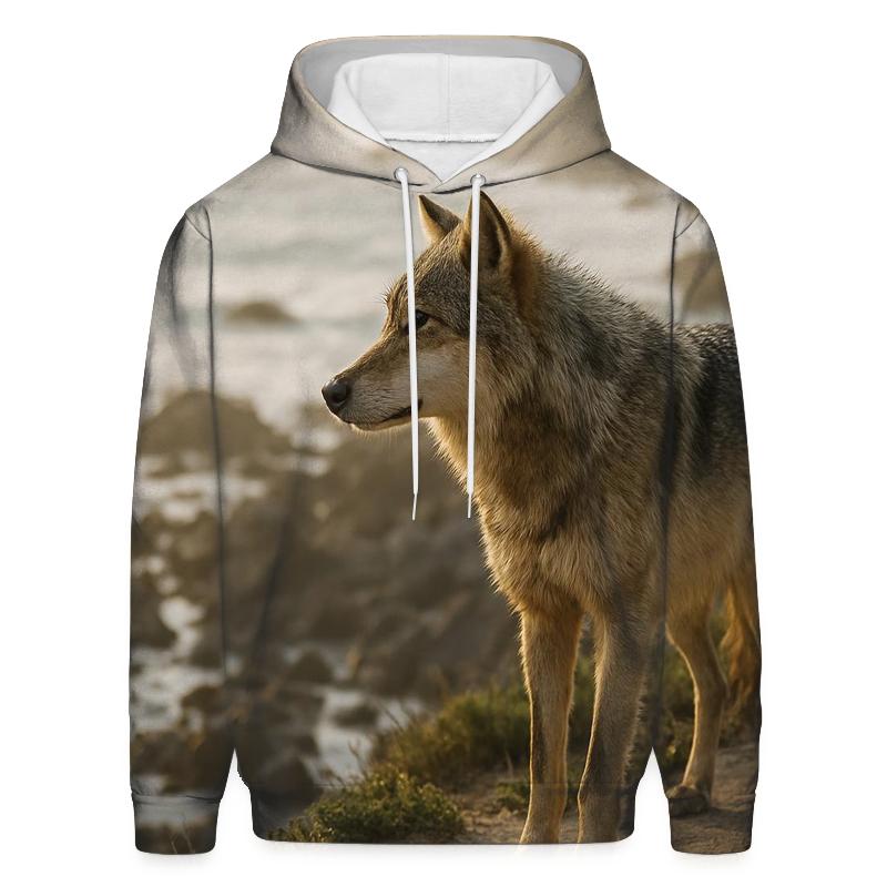Coastal Cliff Sentinel graphic hoodies