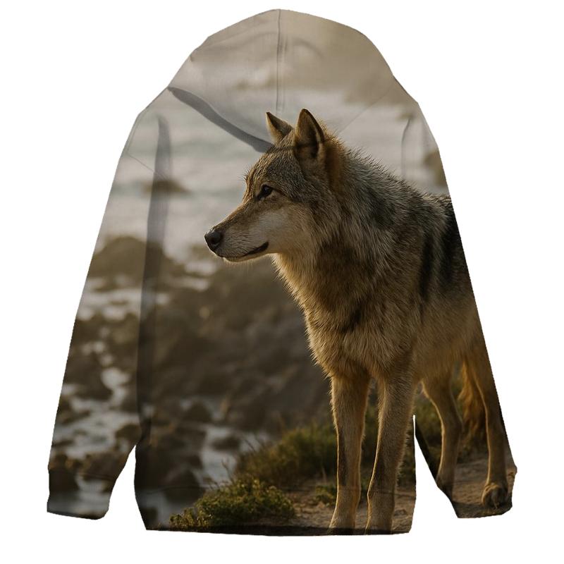 Coastal Cliff Sentinel graphic hoodies