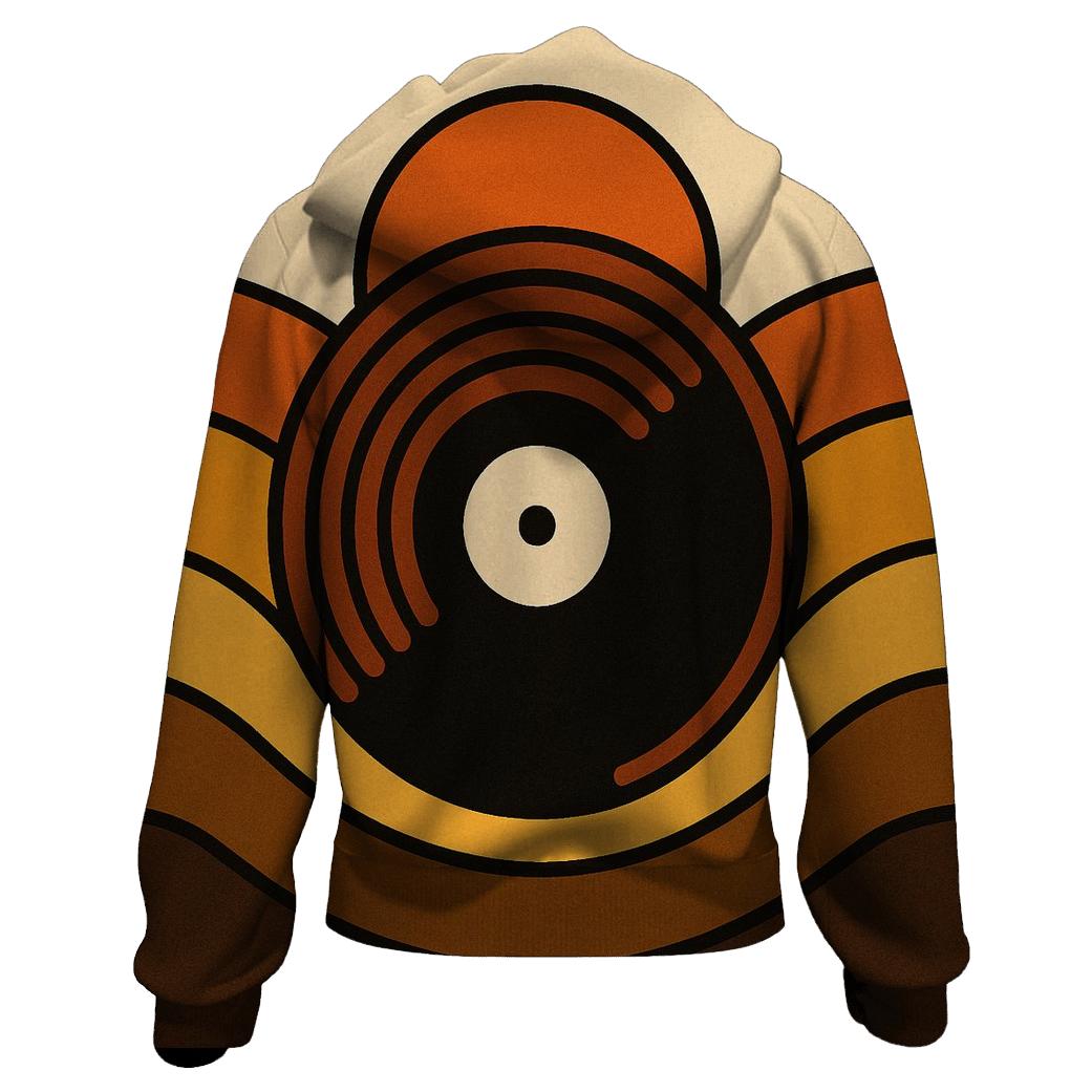 Sunset Vinyl Waves premium hoodies