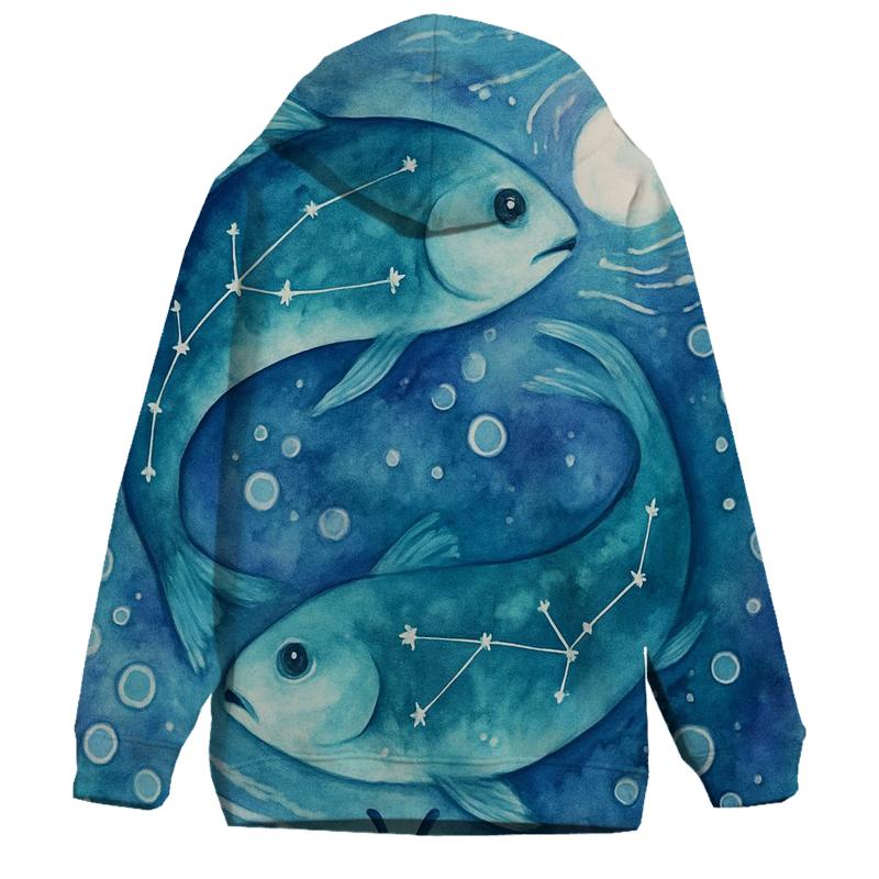 Pisces Cosmic Fish Dream Scene hoodies fashion