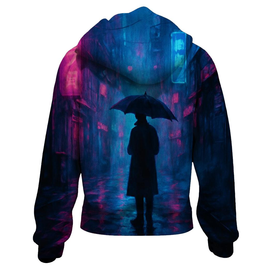 Neon Rain Alley custom hoodies