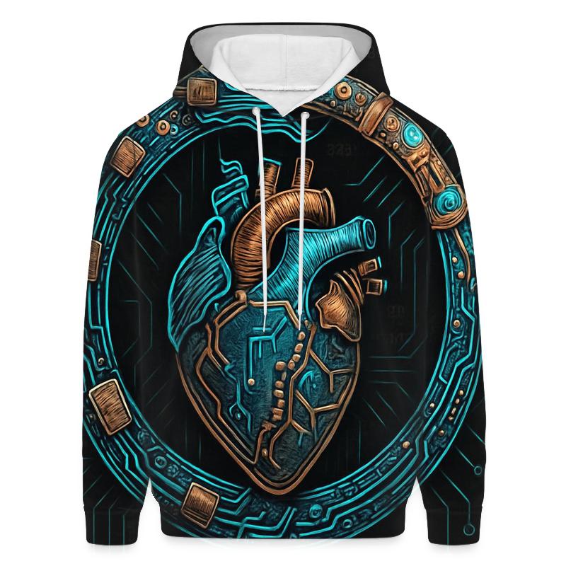 Circuit Board Ouroboros Heart hoodies fashion