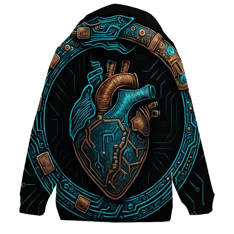 Circuit Board Ouroboros Heart hoodies fashion