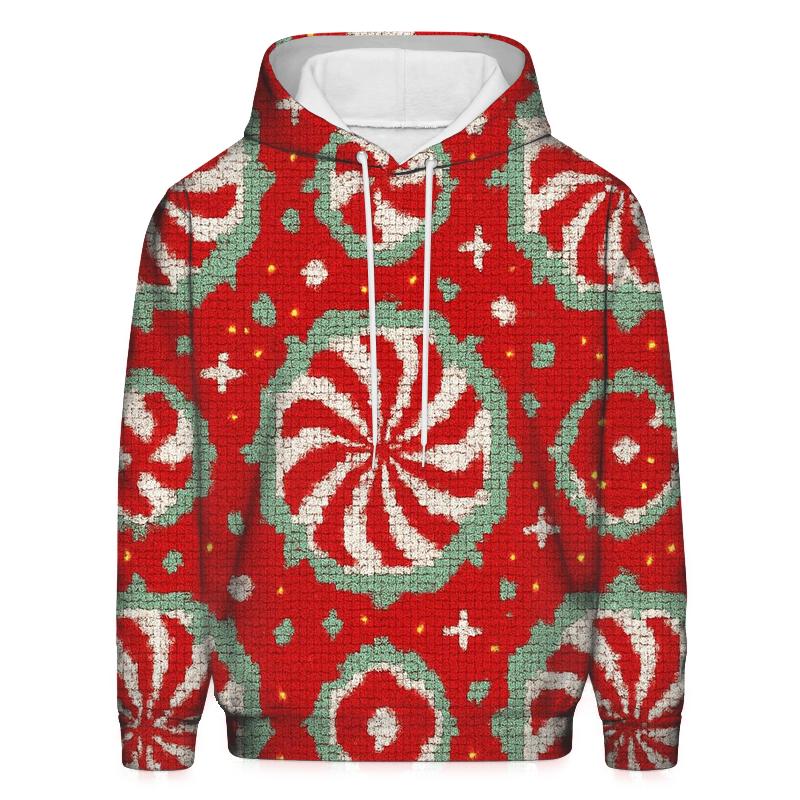 Peppermint Stripe Burst Design premium hoodies