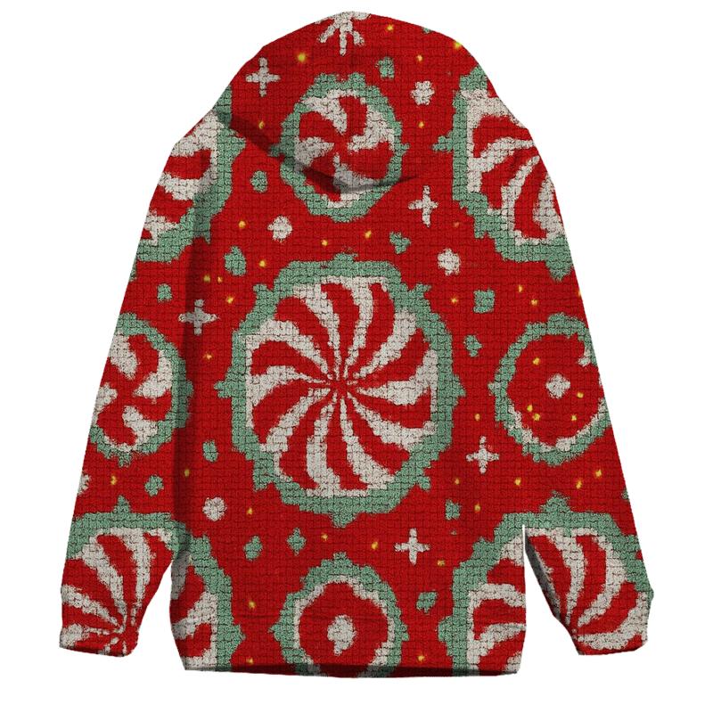 Peppermint Stripe Burst Design premium hoodies