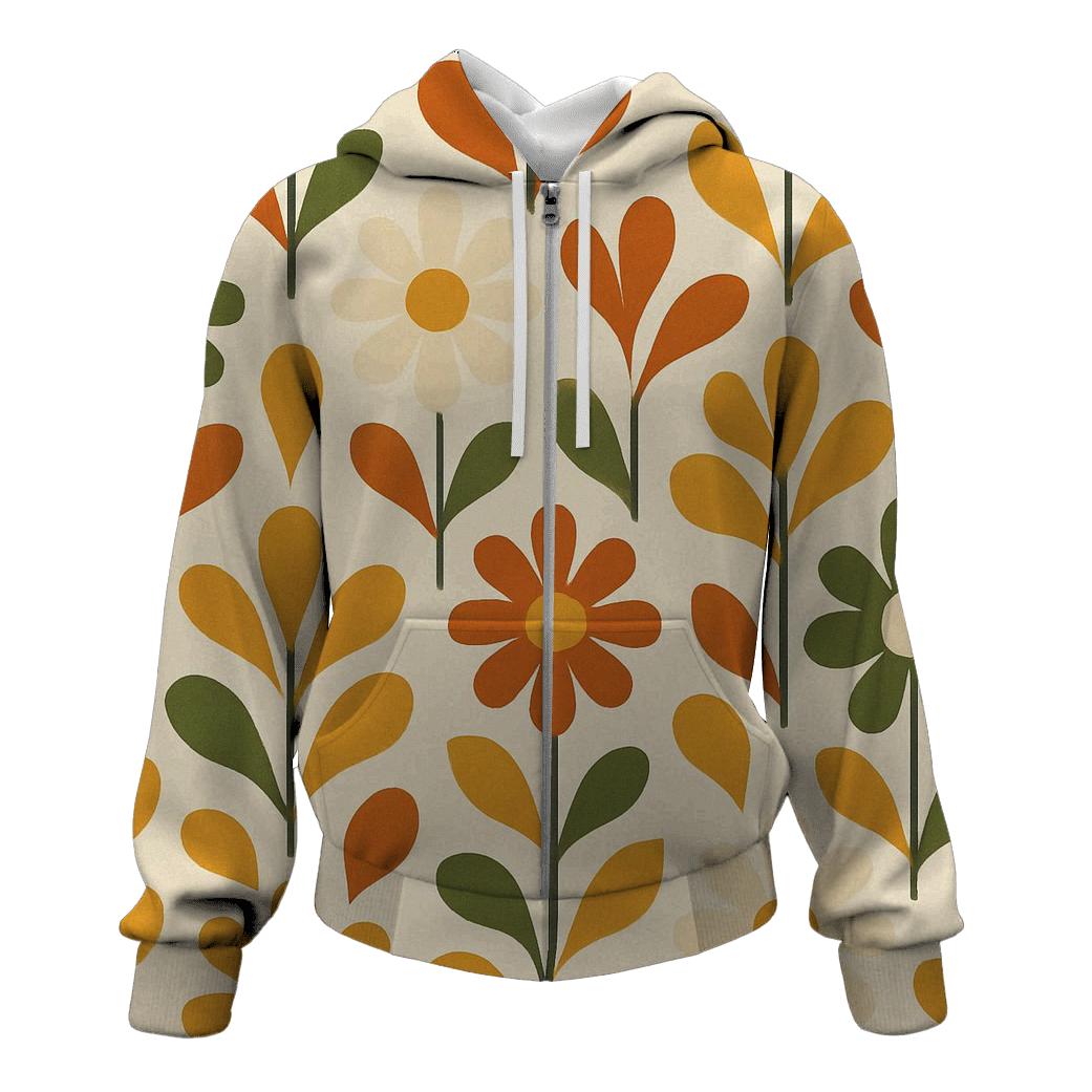 Groovy Meadow Florals hoodie styles