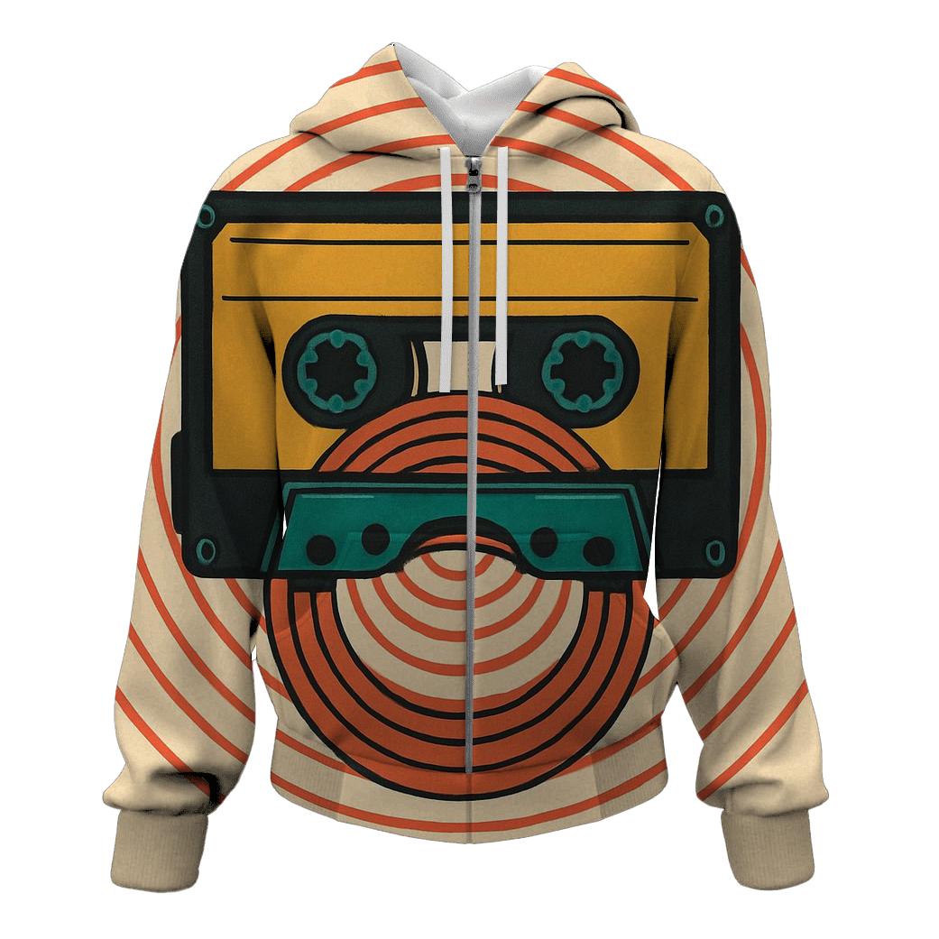 Cassette Tape Echo zip-up hoodies