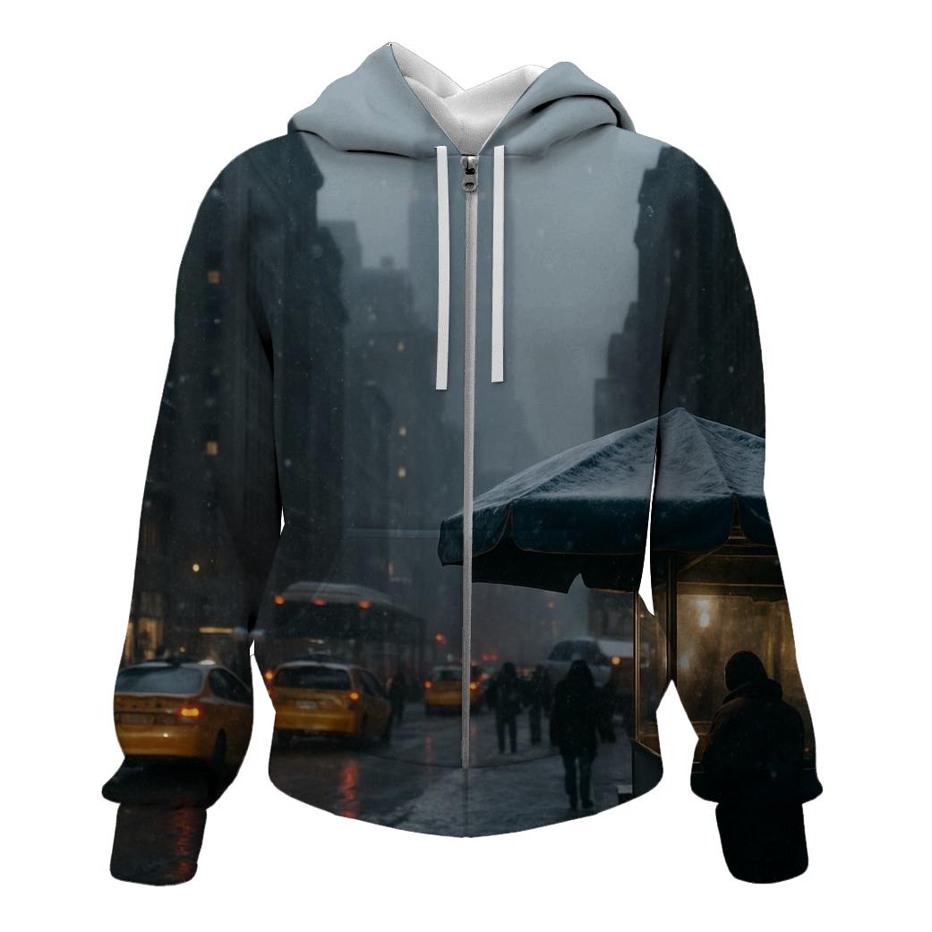 Snowfall On Midtown Avenues designer hoodies